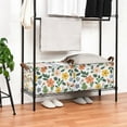 thumbnail image 3 of Yayeee Foldable Storage Basket for Shelves with Handles Set of 2 Waterproof Cloth Bins, Retro Colorful Flowers, 3 of 7