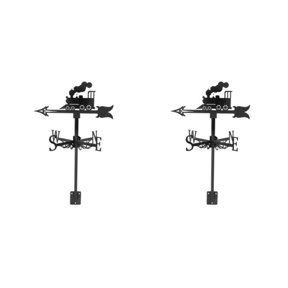 Yuarrent Weather Vane Farm Scene Soporte de techo para jardín trasero Tren 2Conjunto
