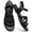 Black, variant on Summer Toe Loop Sandals for Women Lightweight Adjustable Ankle Strap Thong Sandals Non Slip Flat Sole Beach Slingback Sandals Open Toe Sandals for Casual & Dressy