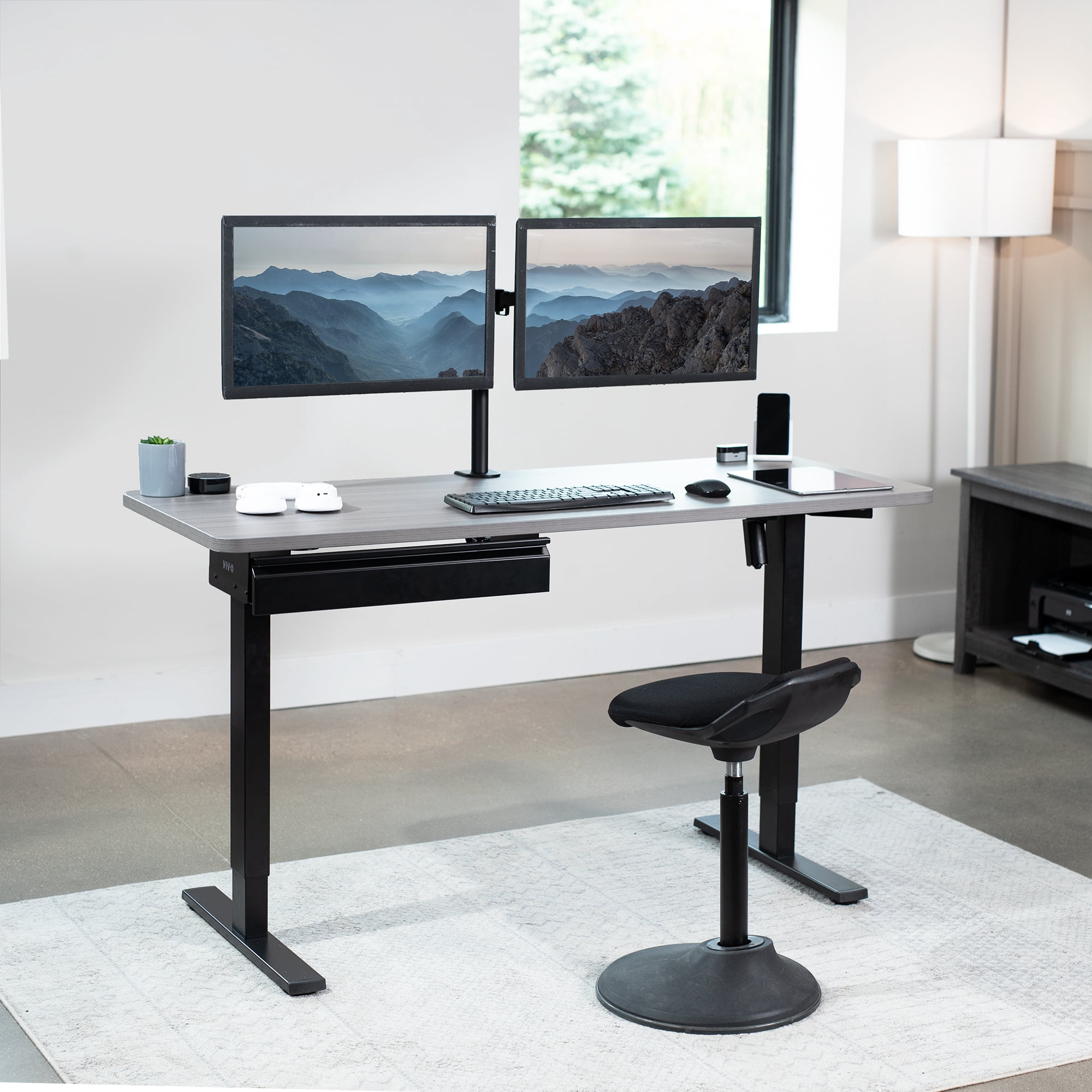 VIVO Black Space Saving 22" Pull Out Under Desk Storage Drawer without Shell