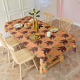 thumbnail image 4 of Orange Bigfoot and Grass Pattern Rectangle Tablecloth 60"x102",Waterproof Polyester Rectangle Table Cloth, Wipeable Spillproof Polyester Tablecloth for Dining, Camping, Indoor and Outdoor, 4 of 6