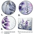 thumbnail image 3 of Designart "Dreaming of Violet Ferns II" Floral Floater Framed Wall Art Living Room, 3 of 7