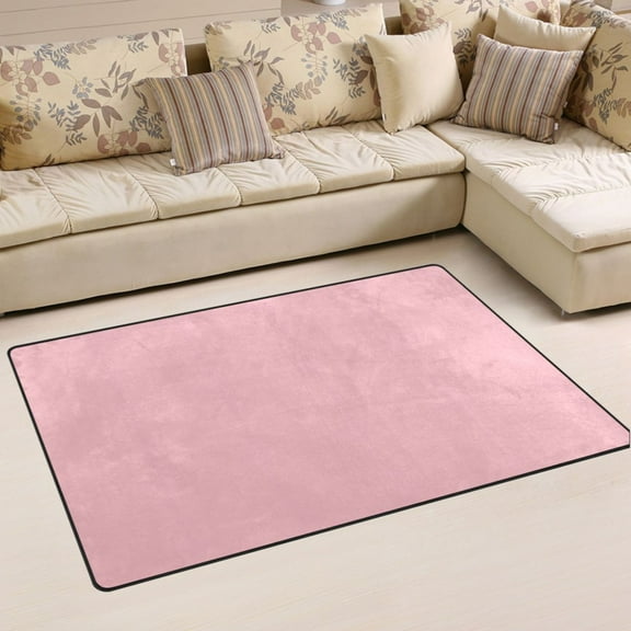 Ryvnso Solid Pink Area Floor Mat Non-Slip Carpet Soft Rugs Doormats 31" x 20"