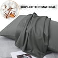 thumbnail image 2 of Unique Bargains Breathable Zipper Closure Cotton Pillowcases 2 Pcs Dark Gray Standard, 2 of 8