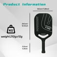 thumbnail image 4 of POWKIDDY Carbon Fiber Pickleball Paddle with Aero Throat, Thermoformed Pickle Ball Racket for Power & Control, 14mm Polypropylene Honeycomb Core, Textured Carbon Grit Surface, 4 of 8
