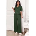 thumbnail image 5 of MINTREUS Women's Pajama Set Short Sleeve Sleepwear Set Soft Two Piece Matching Set with Pockets, 5 of 5