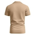 thumbnail image 5 of Fnnxeal Mens Polo Shirts, Classic Casual Button Short Sleeve Summer Khaki Polo Shirts for Men Size 2XL, 5 of 6