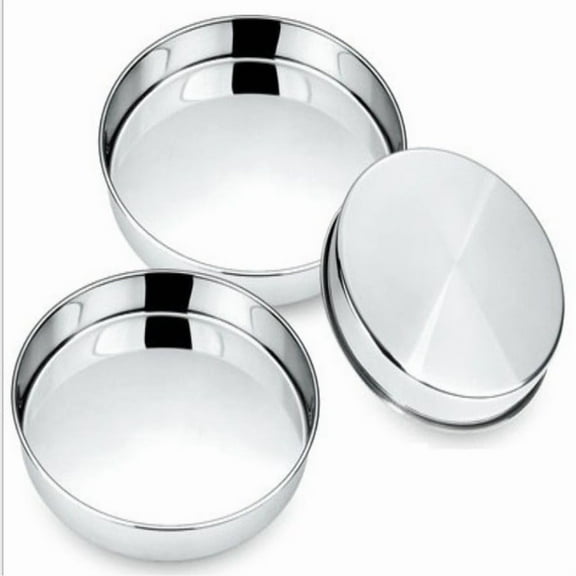 Cake Pans Sets for Baking, 6"   8"   9.5" 3 Piece Stainless Steel Round Cake Pans Tin, Oven/Pot/Dishwasher Safe, Combination of Different Sizes, Leak-proof & Easy Clean