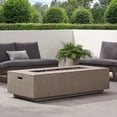 thumbnail image 4 of Table de Feu Rectangulaire en Oxyde de Magnésium de 50 000 BTU avec Réservoir - Radiateur de Patio Extérieur Gris Pâle / 48 Pouces L x 15 Pouces P / Design Moderne, Cadre en Fer Durable / Idéal pour Salon, Terrasse et Jardin, 4 of 13