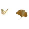 thumbnail image 1 of Figuras de pájaros, figuras de pájaros dorados, decoración del hogar, estatuas de animales, esculturas de pared de hierro forjado, hojas de ginkgo, re, 1 of 8