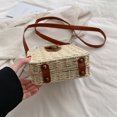 thumbnail image 4 of Bolsos Cruzados Crossbody-väskor för kvinnor Casual Vävd Handvävd väska Rotting strandväska (beige), 4 of 7
