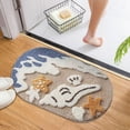 thumbnail image 2 of Starfish Shell Beach Bath Mat Soft Absorbent Non Slip For Bathroom Kitchen Entryway Decor Bathroom Rugs Coffee 24*16 In, 2 of 9