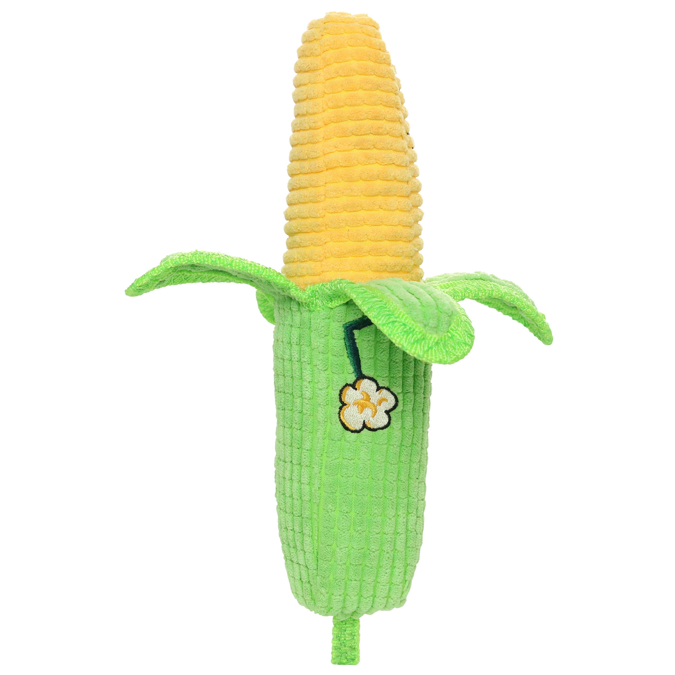 Tuffy Funny Food Corn 2 in 1 Durable Plush Squeaky Dog Toy, 2-Pack