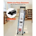 thumbnail image 3 of KFFKFF 6-Tier Metal Brochure Display Rack with Wheels, Narrow Floor-Standing Magazine Holder for Offices, Shops, and Exhibitions (6 Pockets), 3 of 9