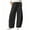 Black, variant on Womens Casual Corduroy Barrel Pants Elastic Waist Drawstring Wide Leg Curved Lounge Pants with Pockets