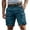 Dark Blue, variant on Pantalonetas Men's Solid Color Sports Fitness Outdoors Shorts Zipper Pockets Button Cargo Pants Orange XXXXL