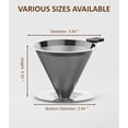 thumbnail image 6 of Pour Over Coffee Dripper, Stainless Steel Coffee Filter, Paperless Coffee Maker, Reusable Coffee Filters Cup with Double Layer Mesh, 1-2 Cup, 6 of 6