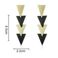 thumbnail image 5 of Hyasfey 1 Pair Dangle Earrings Personality Exaggerated Mix Colors Pendants Geometric Decoration Electroplating Triangle Long Dangle Earrings Jewelry Accessory, 5 of 7