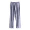 thumbnail image 3 of HLKJKLS Sweatpants Women Thick Warm Fuzzy Velour Flannel Pants Fall Winter Loose Fit Pajamas Soft Polyester Fabric Blue One Size, 3 of 3