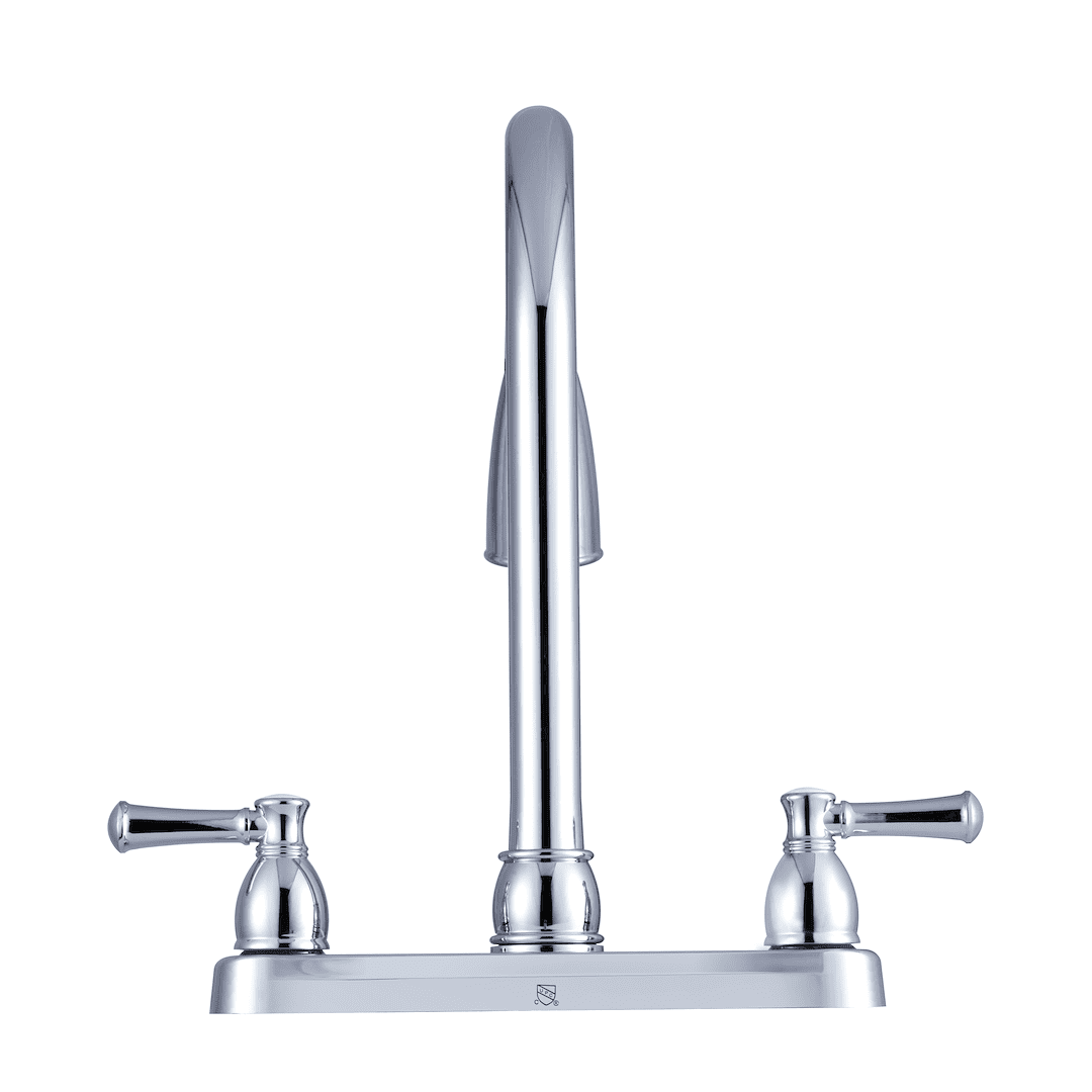 Dura Faucet Non-Metallic Dual Lever Pull-Down RV Kitchen Faucet - Chrome Polished