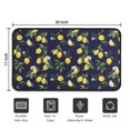thumbnail image 5 of Yellow Lemon Fruits DarkBlue Pattern Door Rugs,Washable Non Slip Door Mats Indoor,Decorative Door Mats,Entry Mat Indoor for Entrance,Bedroom,Kitchen,Bathroom,30"x17", 5 of 6