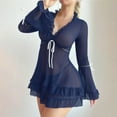 thumbnail image 5 of Women Lingerie Nightgown Babydoll Dress For Women Dark Blue Lingerie For Women Lace Nightgowns For Women Lingerie For Women, 5 of 8