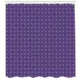 thumbnail image 3 of Geometric Shower Curtain, Monochrome Style Symmetrically Aligned Diamond Shapes Pattern, Fabric Bathroom Set with Hooks, 69W X 84L Inches Extra Long, Mauve and Dark Violet, by Ambesonne, 3 of 3