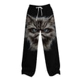 thumbnail image 4 of Dolkfu Loose Fit Summer Pants Men Drawstring Pants Lounge Graphic Novelty Mens Casual Trousers L, 4 of 6
