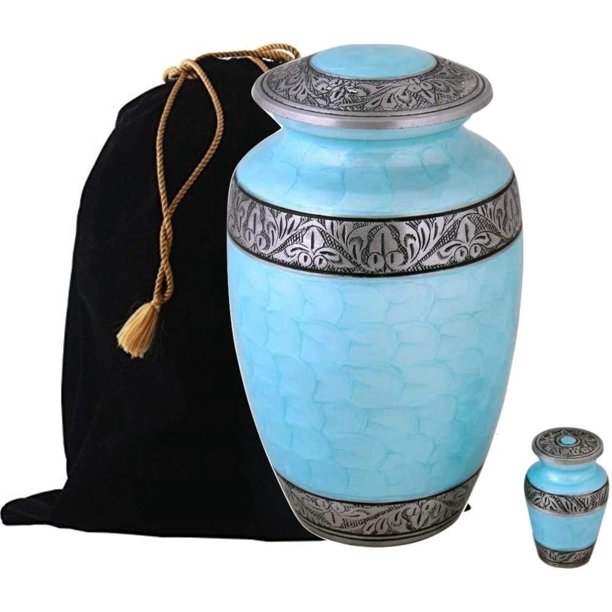 Cremation Urn for Ashes Adult Funeral Urn Handcrafted Metal Urn for
