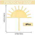 thumbnail image 2 of 1Box 8Pcs Sun Birthday Cake Toppers Acrylic Mirror Cake Insert Card Cake Decor Supplies Gold 128x120x1mm, 2 of 6