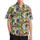 thumbnail image 3 of Camisas hawaianas con estampado 3D de pájaros, flamencos y loros para hombre, camisa de playa para vacaciones, blusa de solapa de manga corta a la moda, ropa de calle, 3 of 5
