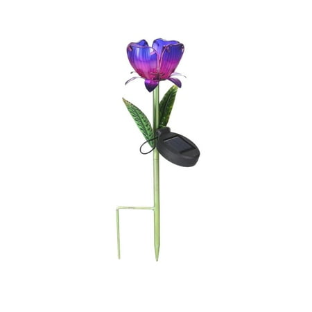 

Decorations for Home Solar Lights Outdoor Decorative Flower Garden Lights Decor Glass Petal Metal Home Decorations for Living Room