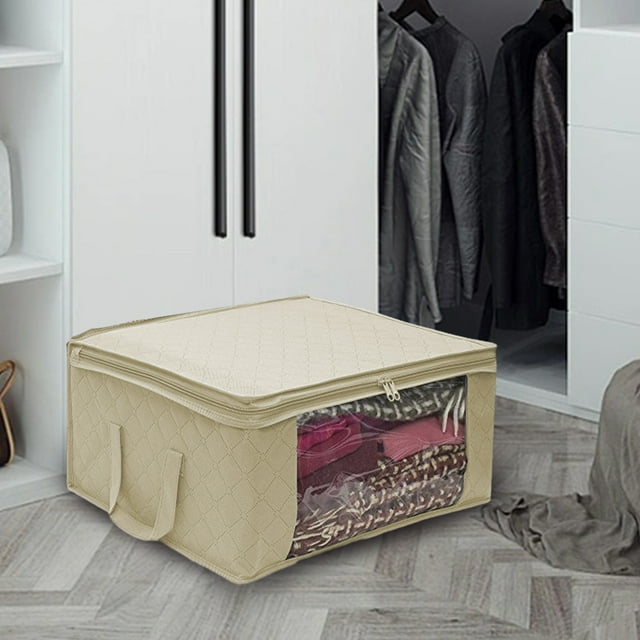 RXIRUCGD Grands Sacs de Rangement pour Vêtements 40L, Sacs de Rangement Pliables avec Fermetures Éclair, Sacs à Vêtements pour Rangement