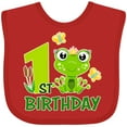 thumbnail image 3 of Inktastic 1st Birthday Princess Frog Girls Baby Bib, 3 of 4