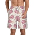 thumbnail image 2 of Uemuo Sparkling Ice Cream Pattern Men's Swim Trunks Hawaiian Beach Bathing Suit Swimsuits Beach Quick-Dry Shorts with Pockets-X-Large, 2 of 9