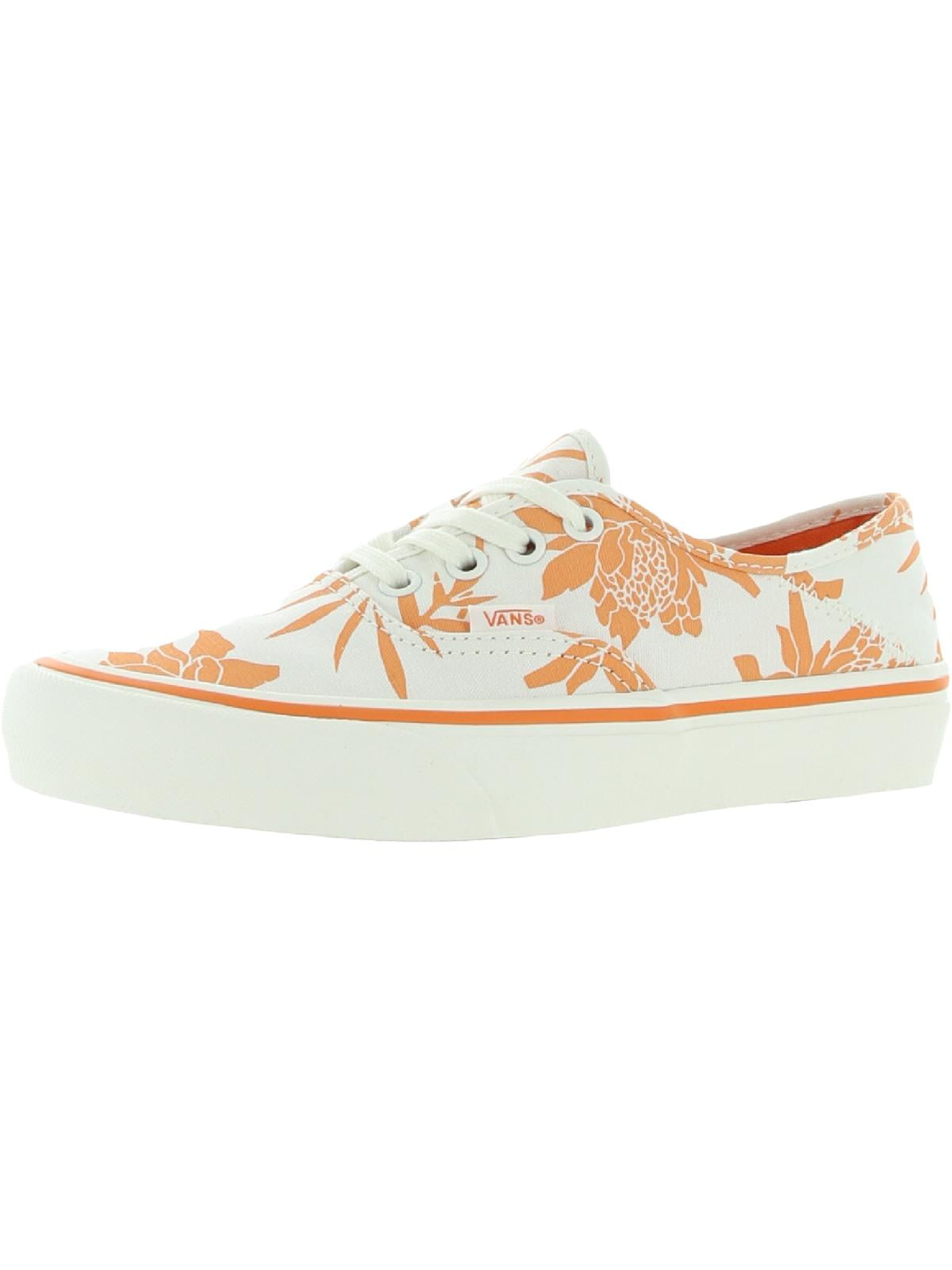 orange and white vans