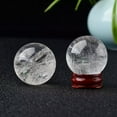 thumbnail image 3 of K-KED 50mm Natural Clear Quartz Crystal Mineral Gemstone Ball Sphere Decor W/ Stand, 3 of 9
