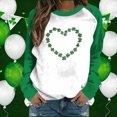 thumbnail image 4 of St Patricks Day Sweatshirt Women Shamrock Long Sleeve Shirt Casual Crewneck Pullover Adies Bow Print Tops St Patrick's Day Shirt, 4 of 7