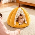 thumbnail image 4 of Warm Pumpkin Shaped Pet Cuddler Bed Cozy Comfortable Soft Cuddle For Small Medium Cats With Removable Washable Cushion, 4 of 6