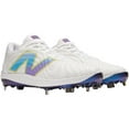 thumbnail image 6 of New Balance Men's Le 4040V7 Metal Baseball Cleats White/Purple Medium 10.5, 6 of 7