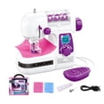 Kids Sewing Machine Toy Kit, 22Pcs Beginner Set with Finger Guard and ...