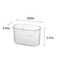 thumbnail image 3 of asjyhkr Plastic Small Trash Can, Clear Rectangle Wastebasket Trash Bin, Garbage Container Slim Trash Can for Bathroom, Kitchen, Dorm, Home, Office, 8.85" L x 4.52" W x 5.31" H, 3 of 7