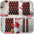 thumbnail image 6 of Valentine's Day Bathroom Shower Curtain, Funny Man Smile Face Picture Red Love Heart Black Waterproof Washable Soft Bath Curtain for Bathtub Decor with 12 Hooks&Grommet, 36x72 Inch, 6 of 9