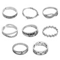 thumbnail image 1 of Knuckle Ring Set Hollow Silver Vintage Stackable Rings For Women, 1 of 6