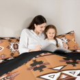 thumbnail image 5 of Homewish Rustic Western Aztec Bedding Comforter Set,Ancient Boho Tribal Twin Comforter Sets,Brown Beige Black Bedding Set For Men Women,Breathable Home Decor Reversible,2pcs, 5 of 8