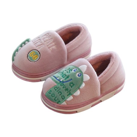 

Dasbsug Warm and Non-slip Dinosaur Household Cotton Shoes Firm and Wear-resistant Indoor Shoes for Toddler Boys and Girls