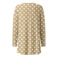thumbnail image 4 of yardsong Polka Dot Cardigan Sweaters for Women Lightweight Open Front Long Sleeve Casual Loose Long Cardigan Sweaters with Pockets Khaki,XL, 4 of 6