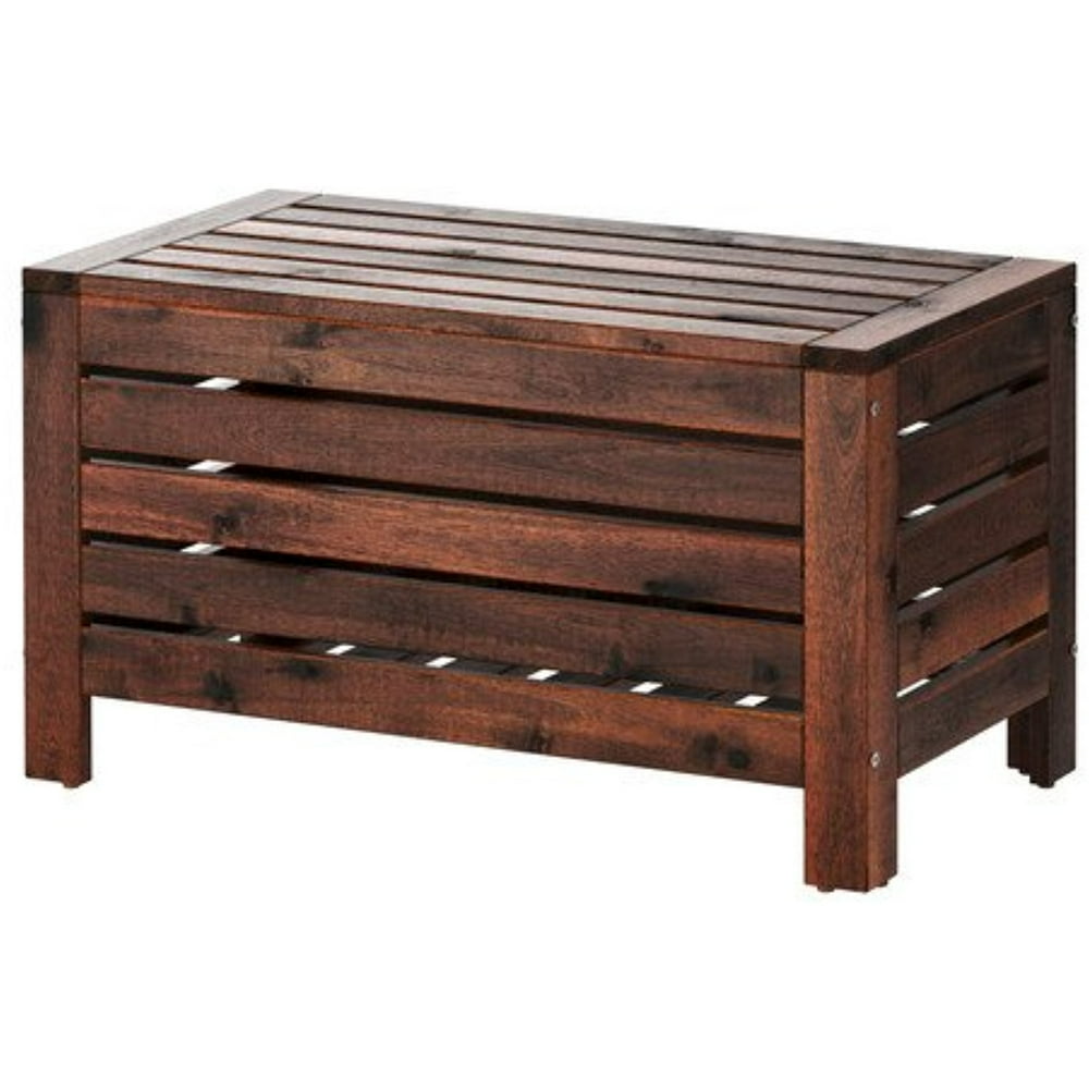 Ikea Storage bench, outdoor, brown stained brown 1626.21429.1014
