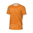 thumbnail image 6 of Wukai Orange Glitter2 Print Men's Short-Sleeved Mesh T-Shirt,Quick-Dry Short Sleeve Workout T-Shirt-, 6 of 8