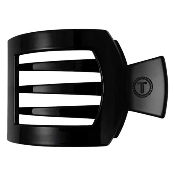 Teleties Jet Black Flat Square Clip - Large-4.1inches Large-4.1inches